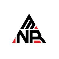 mnr Dreiecksbuchstaben-Logo-Design mit Dreiecksform. MNR-Dreieck-Logo-Design-Monogramm. MNR-Dreieck-Vektor-Logo-Vorlage mit roter Farbe. mnr dreieckiges logo einfaches, elegantes und luxuriöses logo. vektor