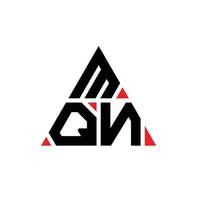 mqn triangel bokstavslogotypdesign med triangelform. mqn triangel logotyp design monogram. mqn triangel vektor logotyp mall med röd färg. mqn triangulär logotyp enkel, elegant och lyxig logotyp.