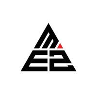 Mez-Dreieck-Buchstaben-Logo-Design mit Dreiecksform. Mez-Dreieck-Logo-Design-Monogramm. Mez-Dreieck-Vektor-Logo-Vorlage mit roter Farbe. Mez dreieckiges Logo einfaches, elegantes und luxuriöses Logo. vektor