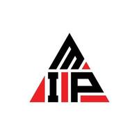 mip Logo-Design mit Dreiecksbuchstaben und Dreiecksform. Mip-Dreieck-Logo-Design-Monogramm. Mip-Dreieck-Vektor-Logo-Vorlage mit roter Farbe. mip dreieckiges logo einfaches, elegantes und luxuriöses logo. vektor