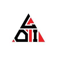 Loi-Dreieck-Buchstaben-Logo-Design mit Dreiecksform. Loi-Dreieck-Logo-Design-Monogramm. Loi-Dreieck-Vektor-Logo-Vorlage mit roter Farbe. Loi dreieckiges Logo einfaches, elegantes und luxuriöses Logo. vektor