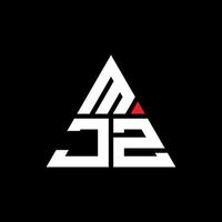 mjz Dreiecksbuchstaben-Logo-Design mit Dreiecksform. mjz-Dreieck-Logo-Design-Monogramm. mjz-Dreieck-Vektor-Logo-Vorlage mit roter Farbe. mjz dreieckiges Logo einfaches, elegantes und luxuriöses Logo. vektor