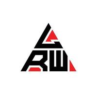 lrw Dreiecksbuchstaben-Logo-Design mit Dreiecksform. LRW-Dreieck-Logo-Design-Monogramm. LRW-Dreieck-Vektor-Logo-Vorlage mit roter Farbe. lrw dreieckiges Logo einfaches, elegantes und luxuriöses Logo. vektor
