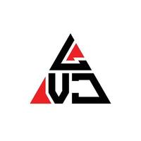 Lvj-Dreieck-Buchstaben-Logo-Design mit Dreiecksform. Lvj-Dreieck-Logo-Design-Monogramm. lvj-Dreieck-Vektor-Logo-Vorlage mit roter Farbe. lvj dreieckiges Logo einfaches, elegantes und luxuriöses Logo. vektor