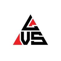 Lvs-Dreieck-Buchstaben-Logo-Design mit Dreiecksform. Lvs-Dreieck-Logo-Design-Monogramm. Lvs-Dreieck-Vektor-Logo-Vorlage mit roter Farbe. lvs dreieckiges Logo einfaches, elegantes und luxuriöses Logo. vektor