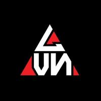 Lvn-Dreieck-Buchstaben-Logo-Design mit Dreiecksform. Lvn-Dreieck-Logo-Design-Monogramm. Lvn-Dreieck-Vektor-Logo-Vorlage mit roter Farbe. lvn dreieckiges Logo einfaches, elegantes und luxuriöses Logo. vektor