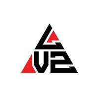Lvz-Dreieck-Buchstaben-Logo-Design mit Dreiecksform. Lvz-Dreieck-Logo-Design-Monogramm. Lvz-Dreieck-Vektor-Logo-Vorlage mit roter Farbe. Lvz dreieckiges Logo einfaches, elegantes und luxuriöses Logo. vektor