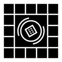 Brettspiel-Glyphe-Symbol vektor