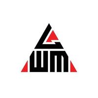 lwm Dreiecksbuchstaben-Logo-Design mit Dreiecksform. LWM-Dreieck-Logo-Design-Monogramm. LWM-Dreieck-Vektor-Logo-Vorlage mit roter Farbe. lwm dreieckiges Logo einfaches, elegantes und luxuriöses Logo. vektor