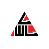lwl-Dreieck-Buchstaben-Logo-Design mit Dreiecksform. LWL-Dreieck-Logo-Design-Monogramm. LWL-Dreieck-Vektor-Logo-Vorlage mit roter Farbe. lwl dreieckiges Logo einfaches, elegantes und luxuriöses Logo. vektor