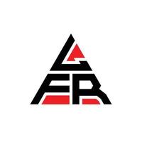 lfr Dreiecksbuchstaben-Logo-Design mit Dreiecksform. LFR-Dreieck-Logo-Design-Monogramm. lfr-Dreieck-Vektor-Logo-Vorlage mit roter Farbe. lfr dreieckiges Logo einfaches, elegantes und luxuriöses Logo. vektor