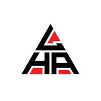 lha-Dreieck-Buchstaben-Logo-Design mit Dreiecksform. Lha-Dreieck-Logo-Design-Monogramm. Lha-Dreieck-Vektor-Logo-Vorlage mit roter Farbe. lha dreieckiges logo einfaches, elegantes und luxuriöses logo. vektor