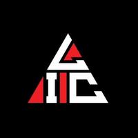 lic-Dreieck-Buchstaben-Logo-Design mit Dreiecksform. lic-Dreieck-Logo-Design-Monogramm. lic-Dreieck-Vektor-Logo-Vorlage mit roter Farbe. lic dreieckiges Logo einfaches, elegantes und luxuriöses Logo. vektor
