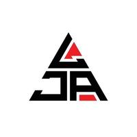 lja Dreiecksbuchstaben-Logo-Design mit Dreiecksform. Lja-Dreieck-Logo-Design-Monogramm. lja-Dreieck-Vektor-Logo-Vorlage mit roter Farbe. lja dreieckiges Logo einfaches, elegantes und luxuriöses Logo. vektor