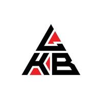 lkb-Dreieck-Buchstaben-Logo-Design mit Dreiecksform. LKB-Dreieck-Logo-Design-Monogramm. lkb-Dreieck-Vektor-Logo-Vorlage mit roter Farbe. lkb dreieckiges Logo einfaches, elegantes und luxuriöses Logo. vektor
