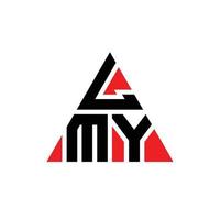 lmy triangel bokstavslogotypdesign med triangelform. lmy triangel logotyp design monogram. lmy triangel vektor logotyp mall med röd färg. lmy trekantiga logotyp enkel, elegant och lyxig logotyp.