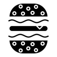 Burger-Sandwich-Glyphen-Symbol vektor