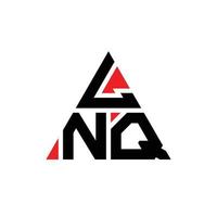 lnq triangel bokstavslogotypdesign med triangelform. lnq triangel logotyp design monogram. lnq triangel vektor logotyp mall med röd färg. lnq triangulär logotyp enkel, elegant och lyxig logotyp.
