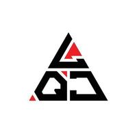 lqj triangel bokstavslogotypdesign med triangelform. lqj triangel logotyp design monogram. lqj triangel vektor logotyp mall med röd färg. lqj trekantig logotyp enkel, elegant och lyxig logotyp.