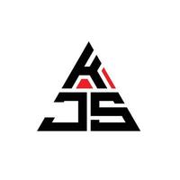 kjs Dreiecksbuchstaben-Logo-Design mit Dreiecksform. Kjs-Dreieck-Logo-Design-Monogramm. kjs-Dreieck-Vektor-Logo-Vorlage mit roter Farbe. kjs dreieckiges Logo einfaches, elegantes und luxuriöses Logo. vektor