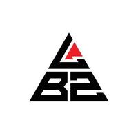 lbz-Dreieck-Buchstaben-Logo-Design mit Dreiecksform. lbz-Dreieck-Logo-Design-Monogramm. lbz-Dreieck-Vektor-Logo-Vorlage mit roter Farbe. lbz dreieckiges Logo einfaches, elegantes und luxuriöses Logo. vektor