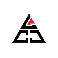 lcj-Dreieck-Buchstaben-Logo-Design mit Dreiecksform. Lcj-Dreieck-Logo-Design-Monogramm. lcj-Dreieck-Vektor-Logo-Vorlage mit roter Farbe. lcj dreieckiges Logo einfaches, elegantes und luxuriöses Logo. vektor