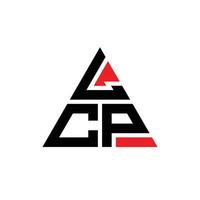 LCP-Dreieck-Buchstaben-Logo-Design mit Dreiecksform. LCP-Dreieck-Logo-Design-Monogramm. LCP-Dreieck-Vektor-Logo-Vorlage mit roter Farbe. lcp dreieckiges logo einfaches, elegantes und luxuriöses logo. vektor