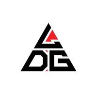ldg triangel bokstavslogotypdesign med triangelform. ldg triangel logotyp design monogram. ldg triangel vektor logotyp mall med röd färg. ldg triangulär logotyp enkel, elegant och lyxig logotyp.