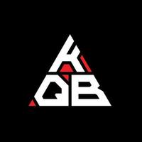 kqb-Dreieck-Buchstaben-Logo-Design mit Dreiecksform. Kqb-Dreieck-Logo-Design-Monogramm. kqb-Dreieck-Vektor-Logo-Vorlage mit roter Farbe. kqb dreieckiges Logo einfaches, elegantes und luxuriöses Logo. vektor