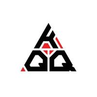 kqq-Dreieck-Buchstaben-Logo-Design mit Dreiecksform. kqq-Dreieck-Logo-Design-Monogramm. kqq-Dreieck-Vektor-Logo-Vorlage mit roter Farbe. kqq dreieckiges Logo einfaches, elegantes und luxuriöses Logo. vektor