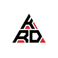 krd-Dreieck-Buchstaben-Logo-Design mit Dreiecksform. Krd-Dreieck-Logo-Design-Monogramm. Krd-Dreieck-Vektor-Logo-Vorlage mit roter Farbe. krd dreieckiges logo einfaches, elegantes und luxuriöses logo. vektor
