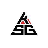 ksg-Dreieck-Buchstaben-Logo-Design mit Dreiecksform. KSG-Dreieck-Logo-Design-Monogramm. KSG-Dreieck-Vektor-Logo-Vorlage mit roter Farbe. ksg dreieckiges Logo einfaches, elegantes und luxuriöses Logo. vektor