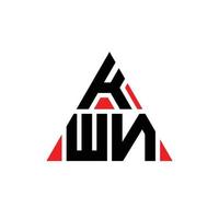 kwn Dreiecksbuchstaben-Logo-Design mit Dreiecksform. kwn-Dreieck-Logo-Design-Monogramm. kwn-Dreieck-Vektor-Logo-Vorlage mit roter Farbe. kwn dreieckiges Logo einfaches, elegantes und luxuriöses Logo. vektor