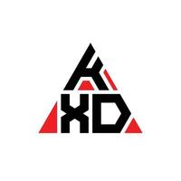 kxd-Dreieck-Buchstaben-Logo-Design mit Dreiecksform. kxd-Dreieck-Logo-Design-Monogramm. kxd-Dreieck-Vektor-Logo-Vorlage mit roter Farbe. kxd dreieckiges Logo einfaches, elegantes und luxuriöses Logo. vektor