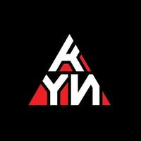 Kyn-Dreieck-Buchstaben-Logo-Design mit Dreiecksform. Kyn-Dreieck-Logo-Design-Monogramm. Kyn-Dreieck-Vektor-Logo-Vorlage mit roter Farbe. Kyn dreieckiges Logo einfaches, elegantes und luxuriöses Logo. vektor