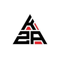 kza-Dreieck-Buchstaben-Logo-Design mit Dreiecksform. Kza-Dreieck-Logo-Design-Monogramm. Kza-Dreieck-Vektor-Logo-Vorlage mit roter Farbe. kza dreieckiges Logo einfaches, elegantes und luxuriöses Logo. vektor