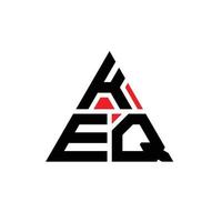 keq triangel bokstavslogotypdesign med triangelform. keq triangel logotyp design monogram. keq triangel vektor logotyp mall med röd färg. keq triangulär logotyp enkel, elegant och lyxig logotyp.