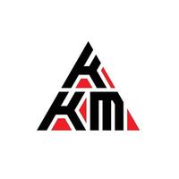 kkm-Dreieck-Buchstaben-Logo-Design mit Dreiecksform. kkm-Dreieck-Logo-Design-Monogramm. kkm-Dreieck-Vektor-Logo-Vorlage mit roter Farbe. kkm dreieckiges Logo einfaches, elegantes und luxuriöses Logo. vektor