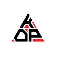 kop-Dreieck-Buchstaben-Logo-Design mit Dreiecksform. kop dreieck logo design monogramm. kop dreieck vektor logo vorlage mit roter farbe. kop dreieckiges Logo einfaches, elegantes und luxuriöses Logo.