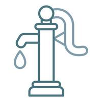 Wasserpumpenleitung zweifarbiges Symbol vektor