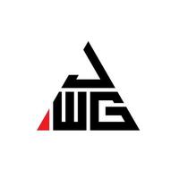 jwg Dreiecksbuchstaben-Logo-Design mit Dreiecksform. JWG-Dreieck-Logo-Design-Monogramm. JWG-Dreieck-Vektor-Logo-Vorlage mit roter Farbe. jwg dreieckiges Logo einfaches, elegantes und luxuriöses Logo. vektor