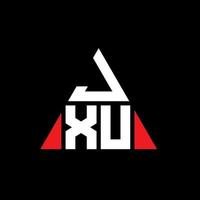 jxu Dreiecksbuchstaben-Logo-Design mit Dreiecksform. JXU-Dreieck-Logo-Design-Monogramm. jxu-Dreieck-Vektor-Logo-Vorlage mit roter Farbe. jxu dreieckiges Logo einfaches, elegantes und luxuriöses Logo. vektor