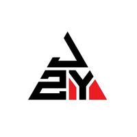 jzy Dreiecksbuchstaben-Logo-Design mit Dreiecksform. Jzy-Dreieck-Logo-Design-Monogramm. jzy-Dreieck-Vektor-Logo-Vorlage mit roter Farbe. jzy dreieckiges Logo einfaches, elegantes und luxuriöses Logo. vektor