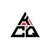 kcq triangel bokstavslogotypdesign med triangelform. kcq triangel logotyp design monogram. kcq triangel vektor logotyp mall med röd färg. kcq triangulär logotyp enkel, elegant och lyxig logotyp.