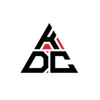 kdc triangel bokstavslogotypdesign med triangelform. kdc triangel logotyp design monogram. kdc triangel vektor logotyp mall med röd färg. kdc triangulär logotyp enkel, elegant och lyxig logotyp.