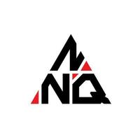 nnq triangel bokstavslogotyp design med triangelform. nnq triangel logotyp design monogram. nnq triangel vektor logotyp mall med röd färg. nnq triangulär logotyp enkel, elegant och lyxig logotyp.