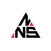 nns-Dreieck-Buchstaben-Logo-Design mit Dreiecksform. NNS-Dreieck-Logo-Design-Monogramm. NNS-Dreieck-Vektor-Logo-Vorlage mit roter Farbe. nns dreieckiges logo einfaches, elegantes und luxuriöses logo. vektor