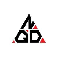 nqd triangel bokstavslogotypdesign med triangelform. nqd triangel logotyp design monogram. nqd triangel vektor logotyp mall med röd färg. nqd triangulär logotyp enkel, elegant och lyxig logotyp.