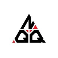 nqq triangel bokstavslogotypdesign med triangelform. nqq triangel logotyp design monogram. nqq triangel vektor logotyp mall med röd färg. nqq triangulär logotyp enkel, elegant och lyxig logotyp.