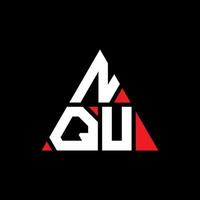 nq Dreiecksbuchstabe-Logo-Design mit Dreiecksform. Nqu-Dreieck-Logo-Design-Monogramm. Nqu-Dreieck-Vektor-Logo-Vorlage mit roter Farbe. nqu dreieckiges Logo einfaches, elegantes und luxuriöses Logo. vektor